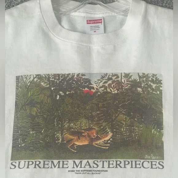 Supreme White Short Sleeve Tee with Graphic Print - Picture 2 of 3